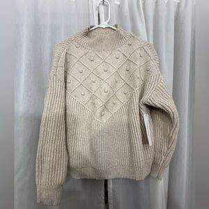 Cozy Beige Knit Sweater NWT Calvin Klein